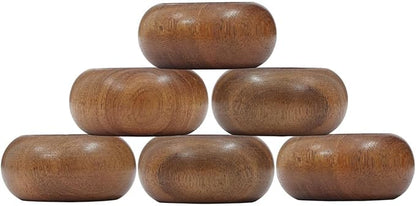 Handmade Wooden Napkin Ring Made by Artisan Beautifully Crafted and Designed in India Set of 12