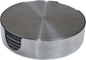 Thirstystone 6-Pack Round Stainless Steel Coasters in Holder | Heavy Duty by Thirstystone