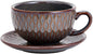Coffeezone Vintage Design 12 oz Ceramic Latte Art Cappuccino Barista Cup by Coffeezone