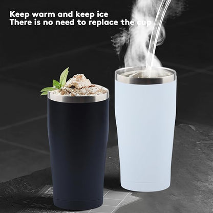 12 Pack Travel Coffee Tumbler 30 oz, Stainless Steel Mug with Lid and Straw, Insulated Cup for Water, Tea, Hot and Cold Drinks (Mixed color)
