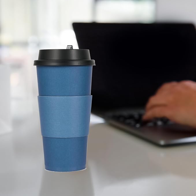 LITOPAK 100 Pack 20 oz Disposable Coffee Cups - Image 5