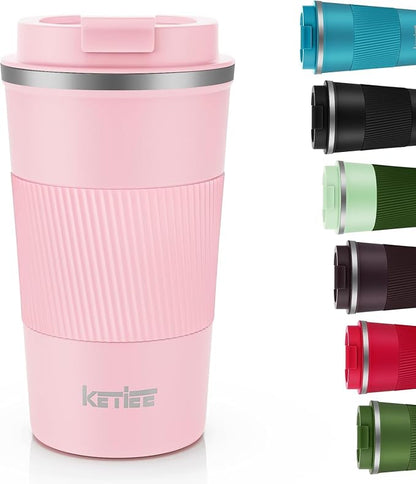 KETIEE 12oz Travel Mug, Insulated Coffee Cup by KETIEE