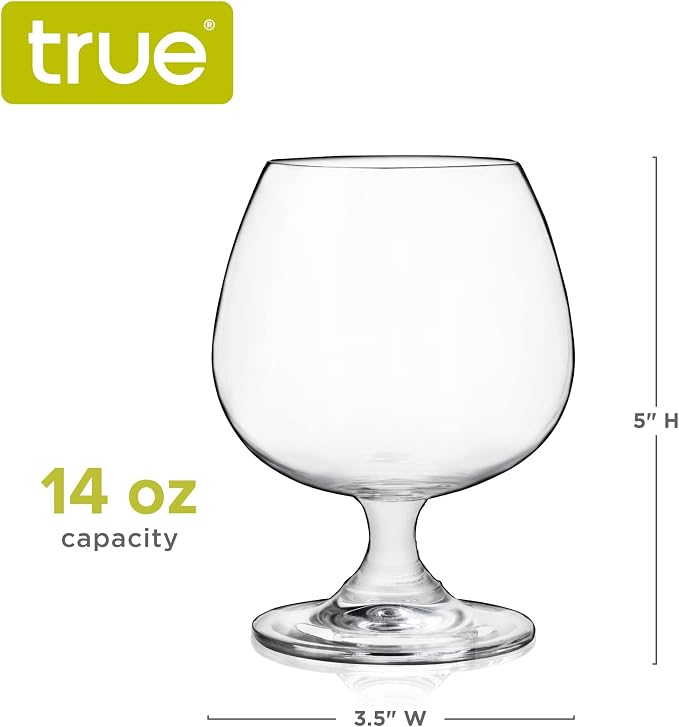True Brandy Bourbon Whiskey Cognac Scotch Drinking Glasses, Superb Lead-Free - Image 3