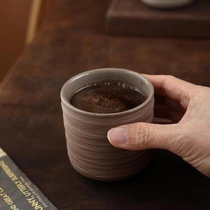 Vintage Ceramic Mug, Japanese Tea Cup 6oz Cup No Handle Drinking Cup - Image 3