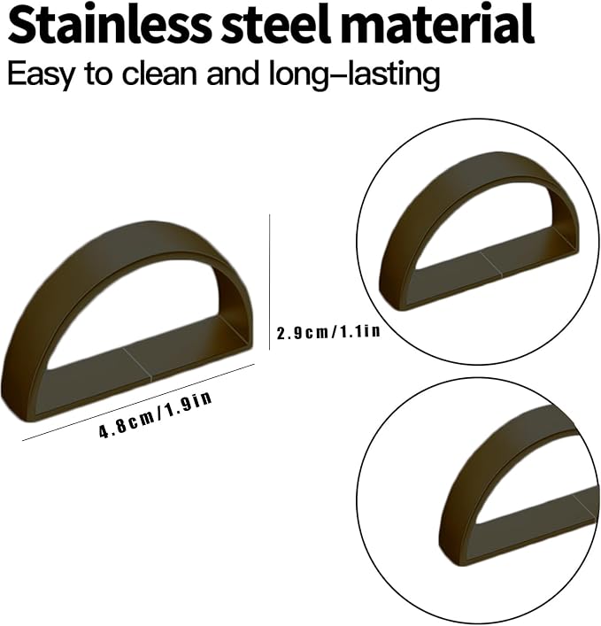 10 Pcs Black Napkin Rings - Image 2