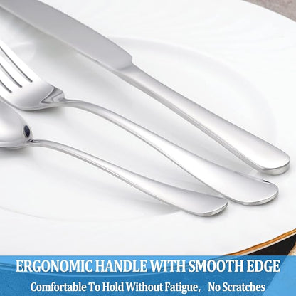 24 Pcs Dinner Spoon Set,Premium Food Grade Stainless Steel Spoons,Durable Metal Spoon,Tablespoon,Spoons Silverware Only,Mirror Finish & Dishwasher Safe,Use for Home,Kitchen and Restaurant - 7.3 inch