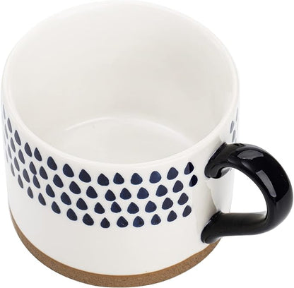 SOUJOY Set of 4 Large Ceramic Coffee Mugs, 15 Oz Hand Painted Coffee Cups - Image 3