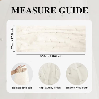 Artoid Mode Pearl Beige Gauze Table Runner 120 Inch 10FT, Seasonal Sheer Dining Holiday Wedding Birthday Baby Shower Table Decor for Home Party