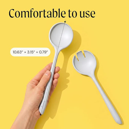 Salad Servers - Spoon and Fork Serving Set, Certified Recycled Food-Safe Plastic - Image 5