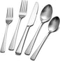 18/10 Flatware set for 12, 60 Piece Matte Stainless Steel Silverware Set | by KINGSTONE
