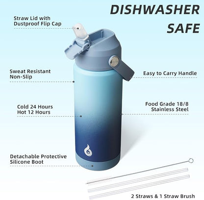 BJPKPK 18oz Insulated Water Bottle, Stainless Steel Bottle - Image 3