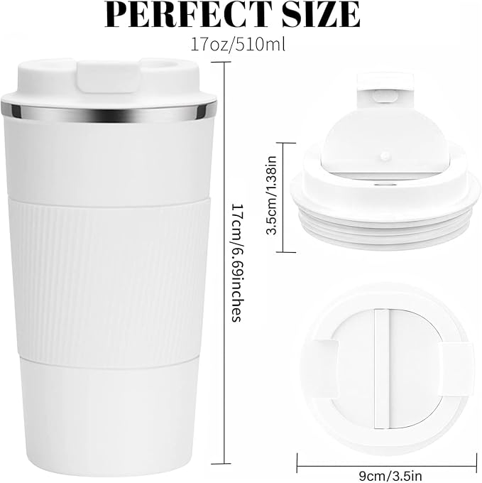 Insulated Travel Coffee Mug, Stainless Steel Coffee Cup - Image 3