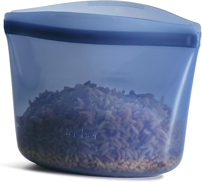 Stasher Premium Reusable Silicone Food Storage Bowl, Deep Ocean, 2-Cup | by Stasher