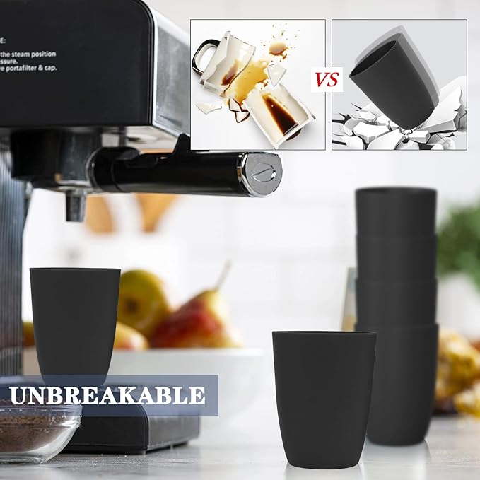 Homienly Wheat Straw Cups 8 PCS Plastic Cups Unbreakable Drinking Cup Reusable - Image 7