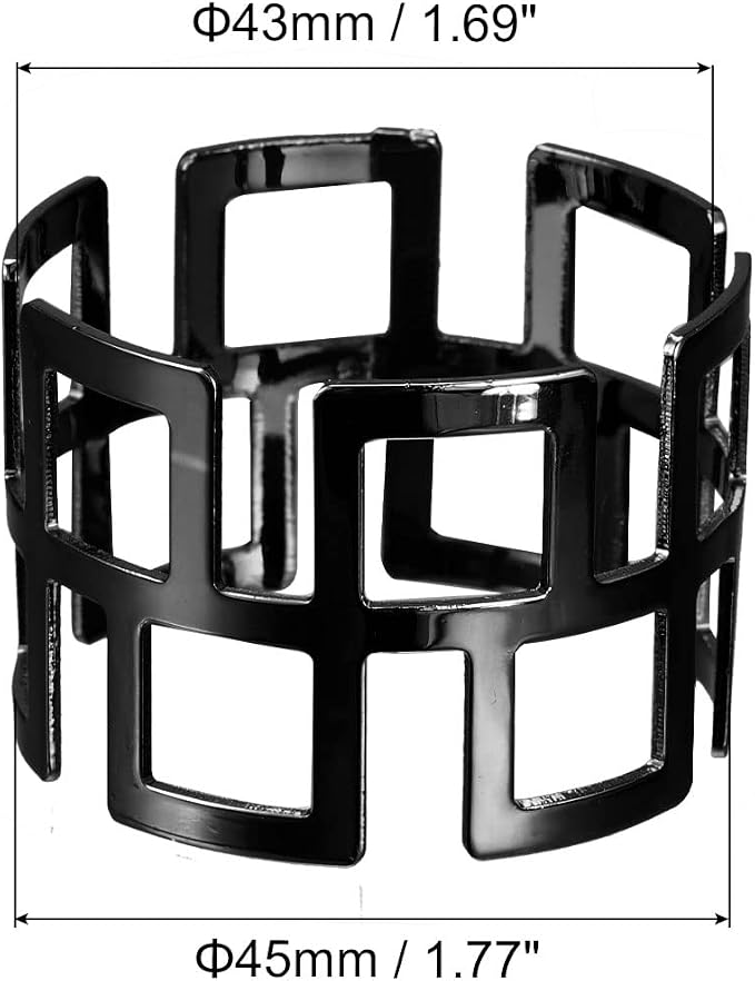 uxcell Metal Napkin Rings Set of 4, Hollow Out Napkin Ring Holder Buckle - Image 2