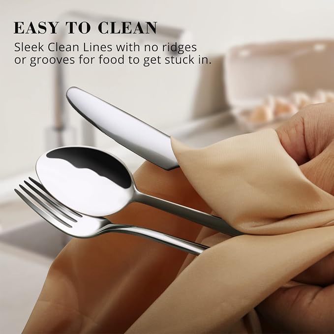 40 Piece Silverware Set, Flatware Set - Image 5