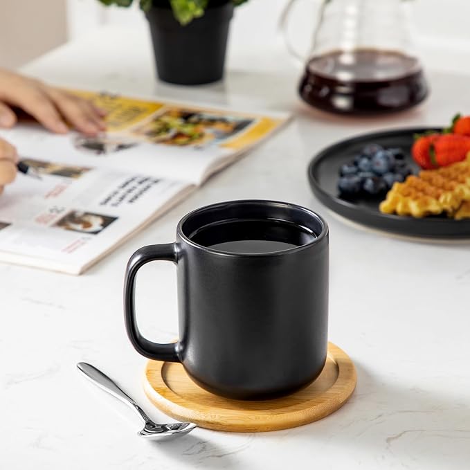 vancasso Stoneware Coffee Mugs Set, 16 oz Ceramic Coffee Cups - Image 6