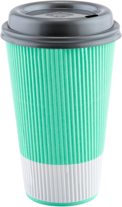 Restaurantware 16 Ounce Double Wall Disposable Coffee Cups, 500 Insulated Light - Image 6