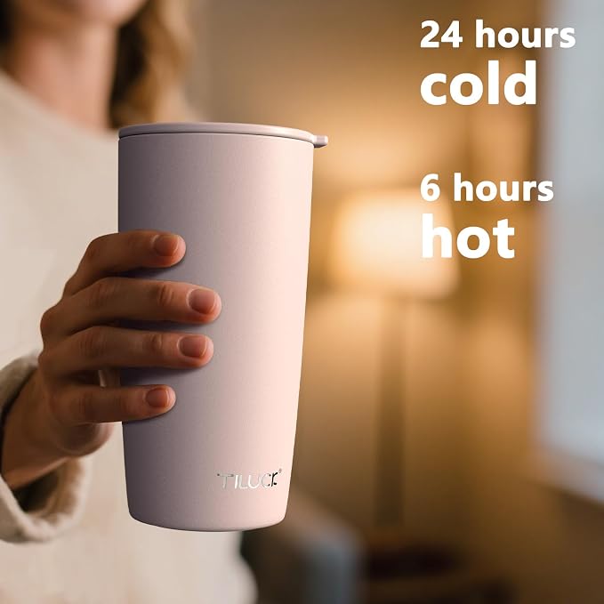 TILUCK 20 oz Insulated Coffee Tumbler - Image 3