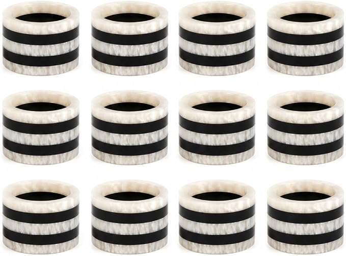 Epoxy Resin Napkin Rings, rust-resistant, lightweight, everyday dining by CLEENTABLE