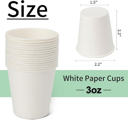 METAPRINT 3000 Count 3 oz Small Paper Cups, Bathroom Paper Cups, Mouthwash Cups - Image 5