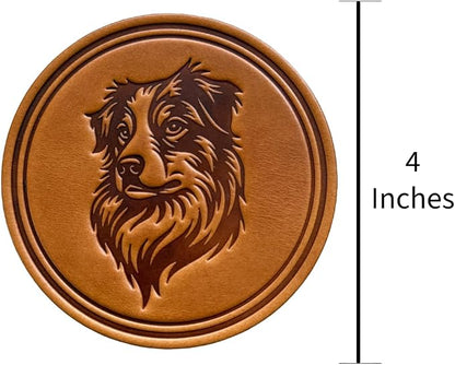 Dog Breed Leather Coasters – Premium Full Grain Table Protectors - Image 6
