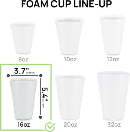 Shop Square 16 Oz Disposable Foam Cups, Made in the USA, To-Go Cups - Image 3
