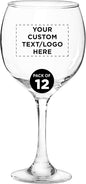 Custom Premiere Wedding Wine Glasses 20.5 oz Set of 12, Personalized Bulk Pack - Restaurant Glassware, Perfect for Red Wine or White Wine - Clear