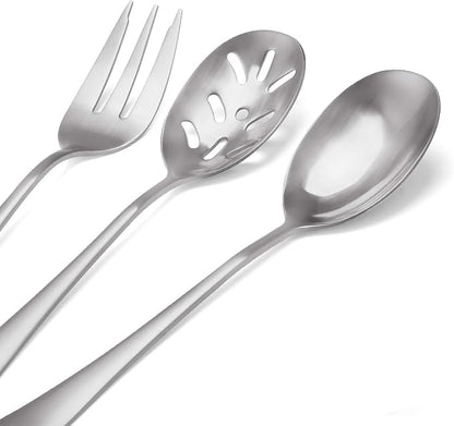5-Piece 18/0 Stainless Steel Serving Set, sharecook Large Hostess Set - Image 3
