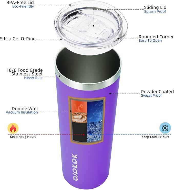 BJPKPK 20 oz Skinny Tumbler - Image 2