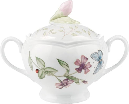 Lenox Butterfly Meadow Porcelain Sugar Bowl by Lenox