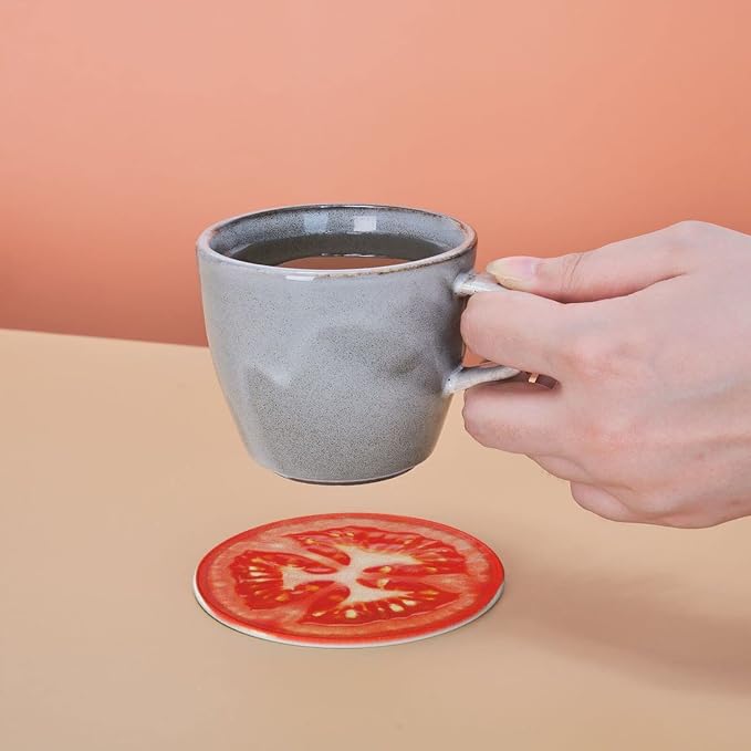 6 Pack Tomato Slice Coaster for Drinks - Image 7