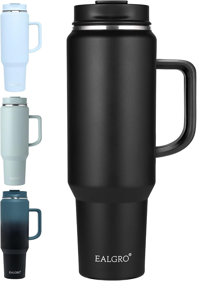 EALGRO 50 oz Tumbler with Handle, Insulated Tumblers with Lid and Straw | by EALGRO
