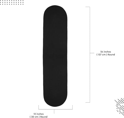 Encasa XO Table Runner, Handmade Ribbed Cotton 12"x54" | Black, Heat & Scratch - Image 6