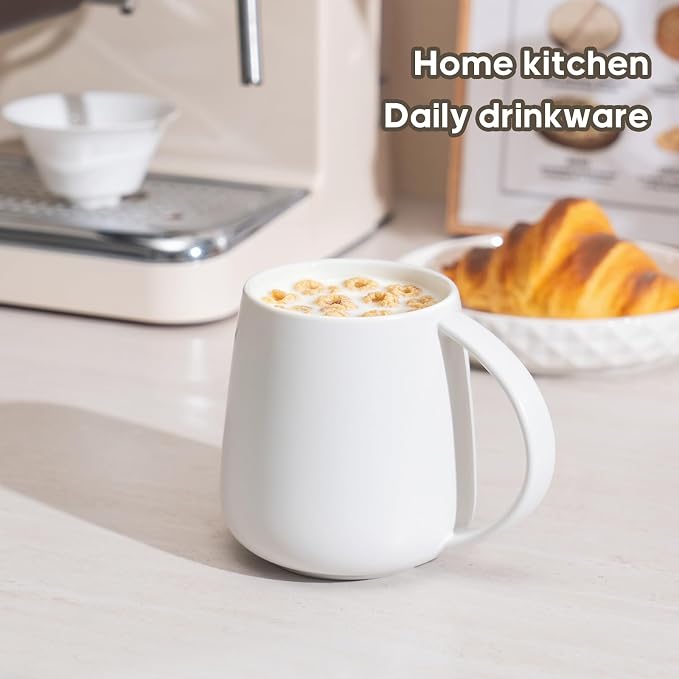 Eyoriza 15Oz Matte Ceramic Coffee Mug, Big Handle, Microwave and Dishwasher Safe - Image 5