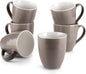 DOWAN Coffee Mugs, 17 Oz Coffee Mug Set of 6, Corrugated Tea Mugs by DOWAN