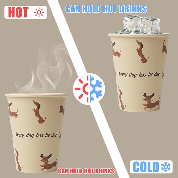 25 Pack 12 oz Disposable Cups Paper Coffee Cups - Image 4