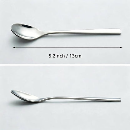 IMEEA 5.2 Inch Coffee & Tea Spoons, SUS304 Stainless Steel Small Dessert Spoons - Image 3