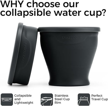 TakeToday Collapsible Cup 8 oz, Foldable - Image 3