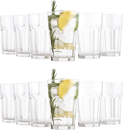 Vikko Large Drinking Glasses, 14 Ounce Glass Cups, Durable Glasses Drinking Set by Vikko