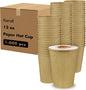 Karat 10oz Kraft Paper Coffee Cups Disposable, Leak-Resistant Double Poly-Lined by Karat