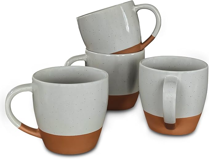 Mora Ceramic Large Latte Mug Set of 4, 16oz by MORA