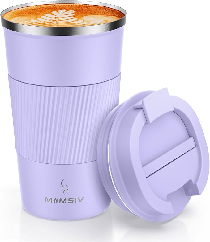 MOMSIV 17oz Travel Coffee Mug, Insulated Coffee Cup by MOMSIV