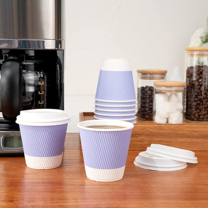 Restaurantware 8 Ounce Double Wall Disposable Coffee Cups, 500 Insulated Light - Image 12