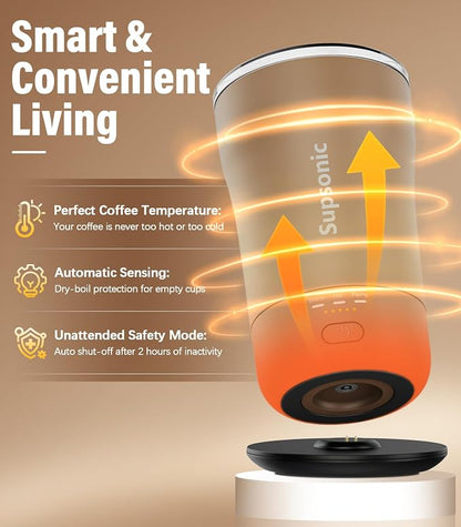 Supsonic Heated Coffee Mug, 14oz Smart Constant Temperature Travel Mug | Heat - Image 3