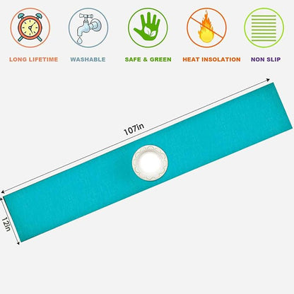 GIVERARE Table Runner, 12x108 in Heat-Resistant Woven Vinyl Long Tabletop - Image 3