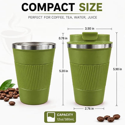 Coffee Mug with Leak Proof Lid, Travel Mug Stainless Steel Tumbler, Double Wall - Image 5