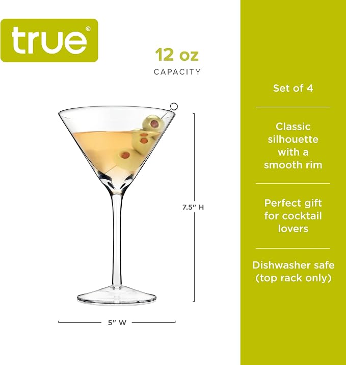 True Manhattan Martini Glass, Crystal Cocktail Coupes, Cocktail glass set - Image 3