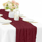 10FT Burgundy Cheesecloth Table Runner Gauze Fabric Boho Cheese Cloth Table by Sunnyline