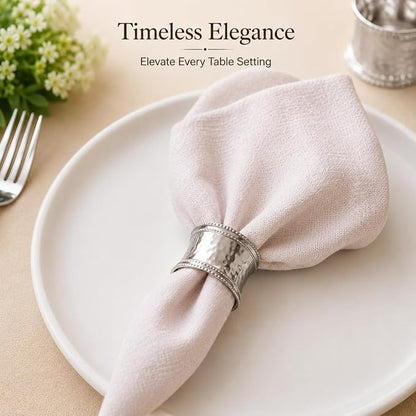 Metal Napkin Rings Set of 12 – Rustic Iron Napkin Ring Holders - Image 8
